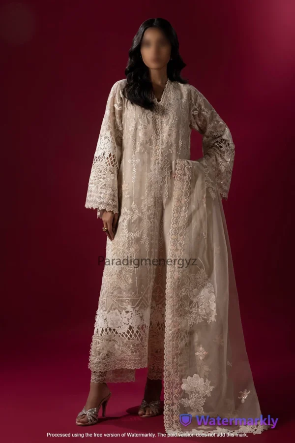 Stitched Embroidered Cotton Shirt + Bottom